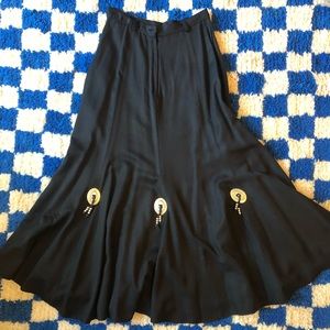 1950s Full Length Skirt with Tassel Enbellishment